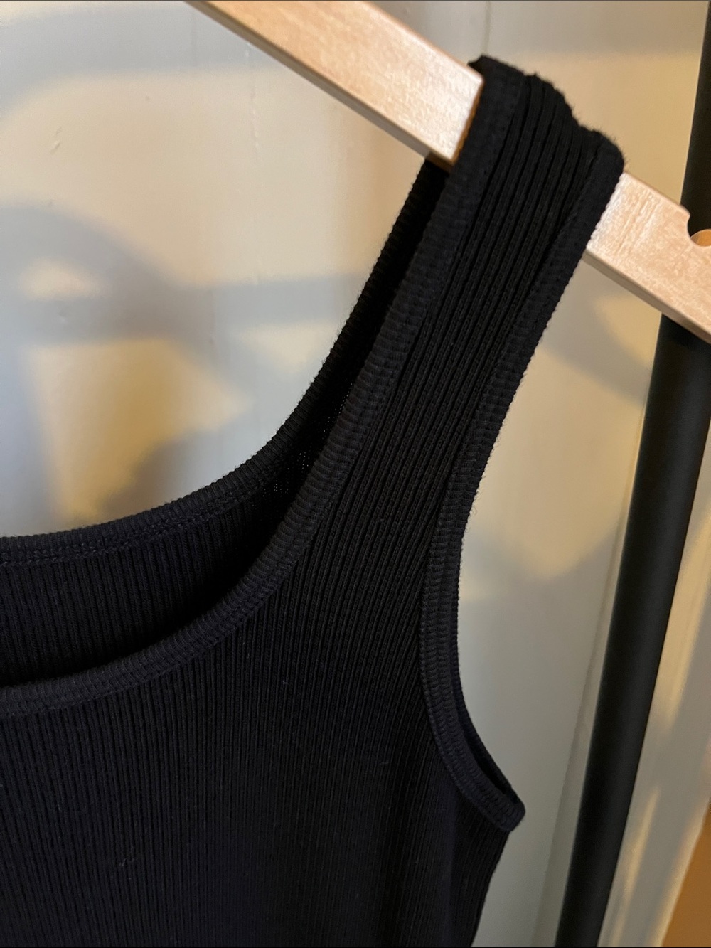 Black Ribbed Tank Maxi Dress - Picture 4 of 5
